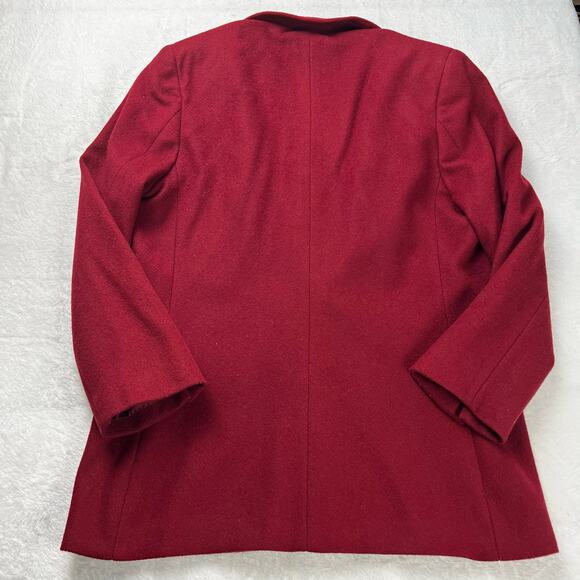 L.L. Bean Vintage Wool Cashmere Red Blazer women's size 12 Petite Jacket USA - Picture 2 of 9